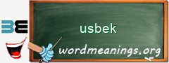 WordMeaning blackboard for usbek